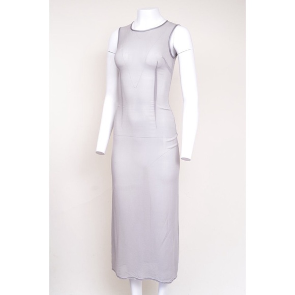 Dolce & Gabbana Gray Sheer Midi Dress - Picture 4 of 7